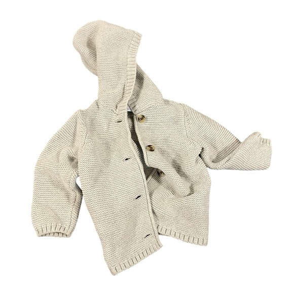 Duo button cardigans with bear ears ( beige and gray) - Picture 6 of 8